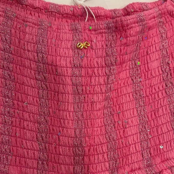 Pink Ruffled Smocked Dress - Picture 9 of 10